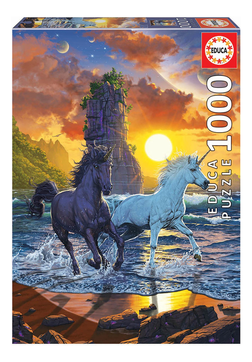 Puzzle Rompecabeza Educa Unicornios En La Playa 1000 Piezas