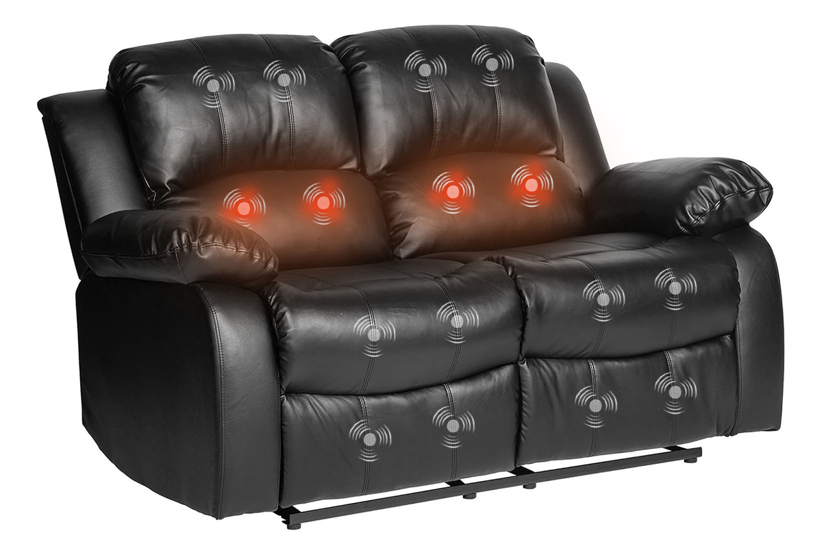 Sillón Reclinable 2 Cuerpos Masajeador Electrico Living Trex