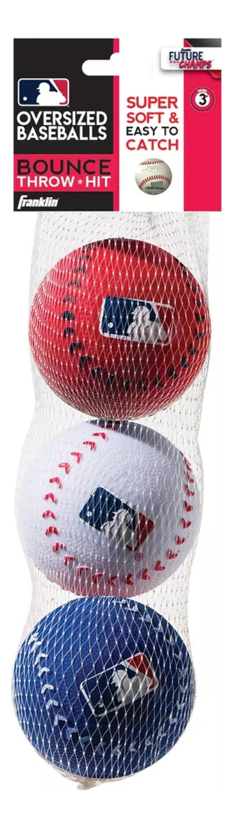 Pelotas Béisbol Franklin X3 Azul Rojo Blanco Calidad Trex