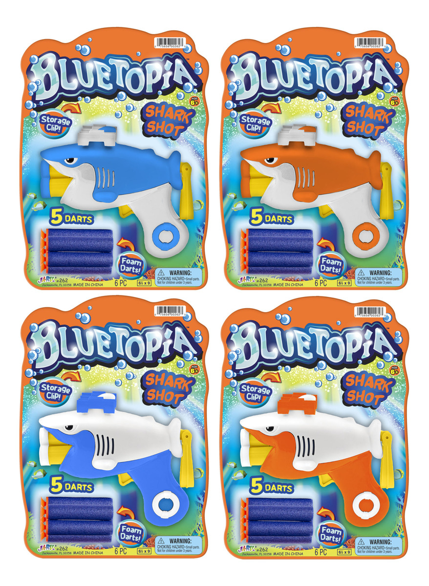 Pistola Lanza Dardos Tiburon + 5 Dardos Ja-ru Bluetopia Trex