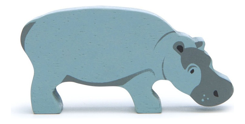 Figura Hipopotamo Tender Leaf Toy Juguete Madera Infantil Tx