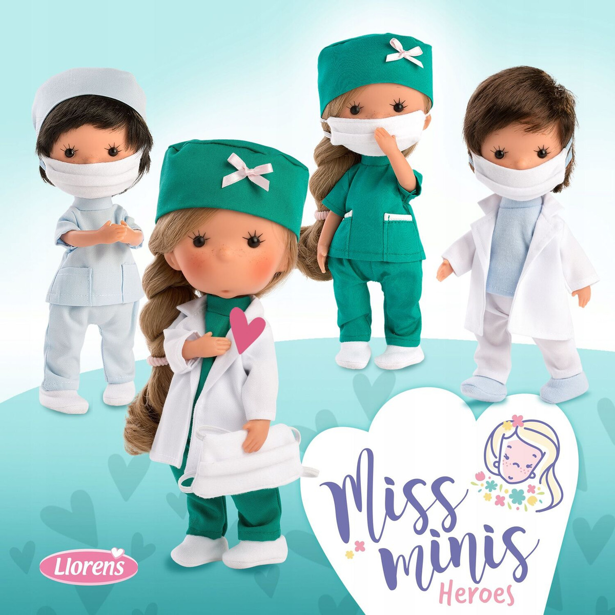 Muñeco Bebe Llorens Miss Mini Enfermero Heroes Juguete Niños