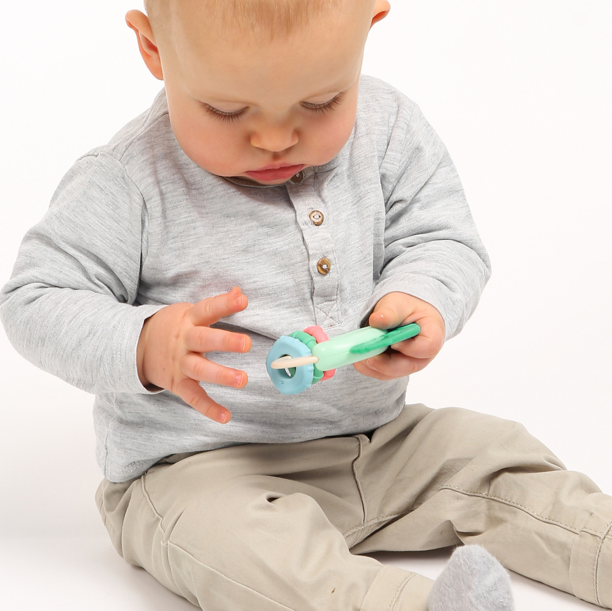 Pack Mordillos Sonajero Ludi Animales X3 Sensorial Bebe Trex