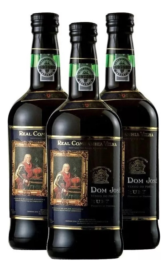 X3 Vino Dom José Oporto Ruby 750 Ml Real Companhia Velha Tx