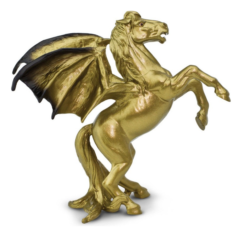 Caballo Oro Areion Gold Safari Colección Animal Realista Tx