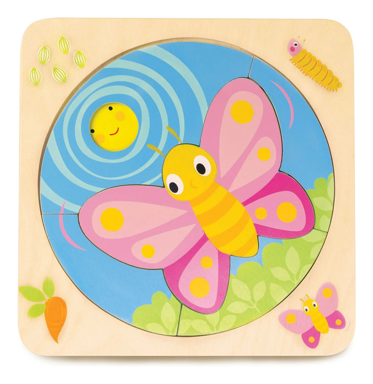 Ciclo Vida Mariposa Tender Leaf Educativo Juguetes Madera Tx