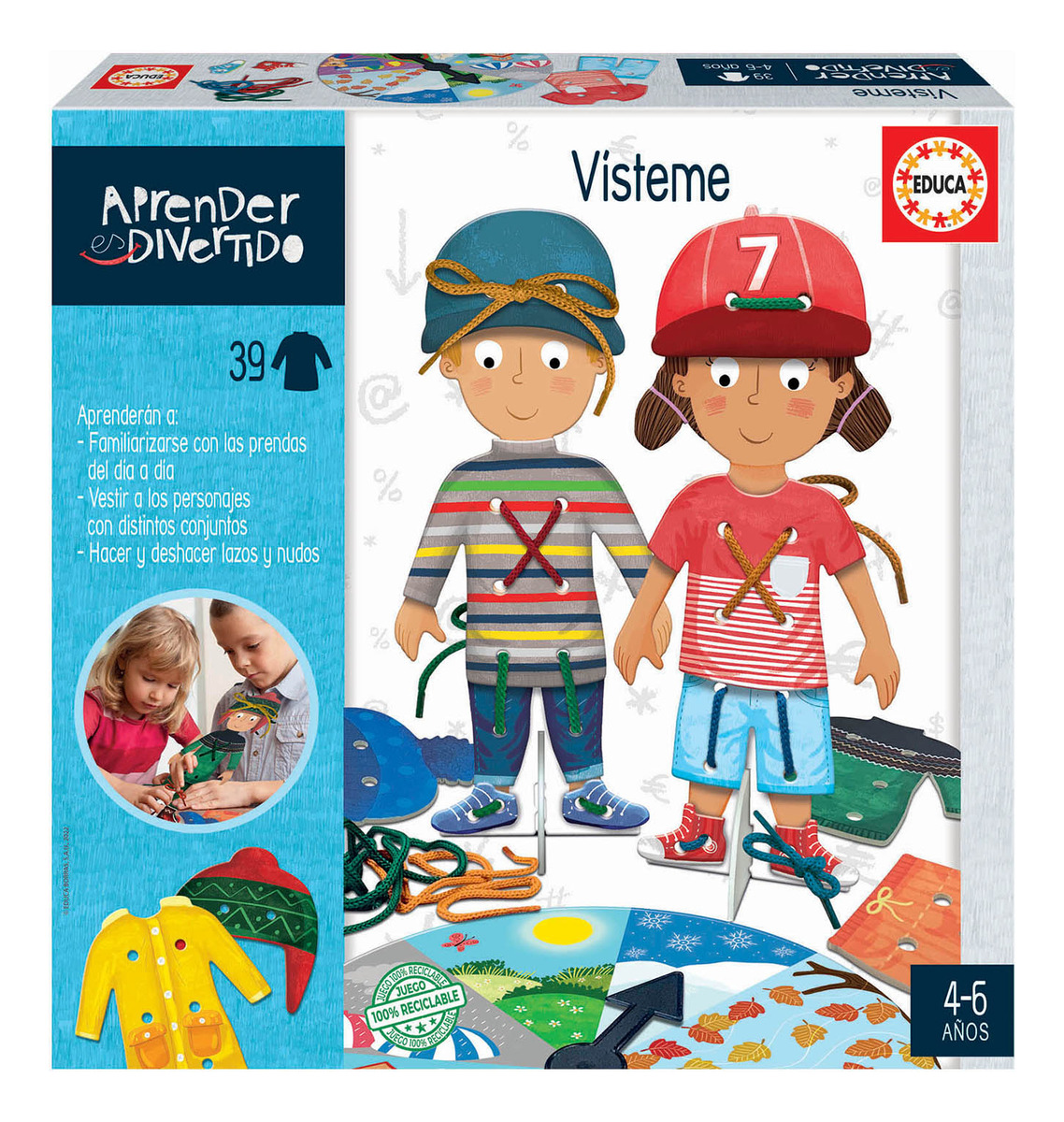 Juego De Mesa Visteme 39 Prendas Aprender Infantil Educa Tx