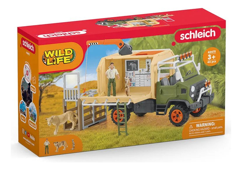 Camión Grande Rescate Animales Schleich Juguete Niño Trex