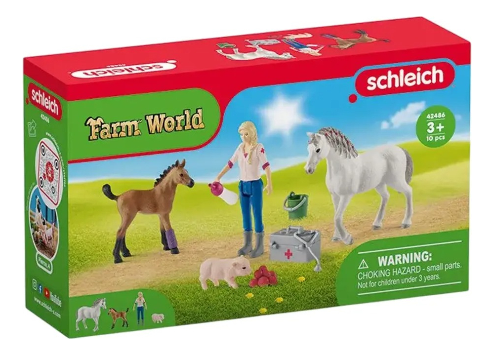 Figura Veterinario Yegua Y Potro 42486 Schleich Trex