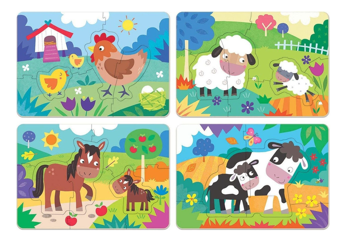 Set Puzzle Oveja Caballo Rompecabezas Animales Bebes Educa