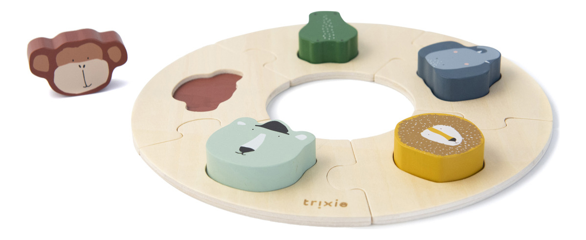 Juego Didactico Encastre Madera Trixie Animales Infantil Tx