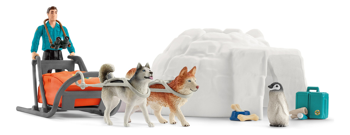 Expedición Antártica Schleich Wild Life Trineo Perros Trex