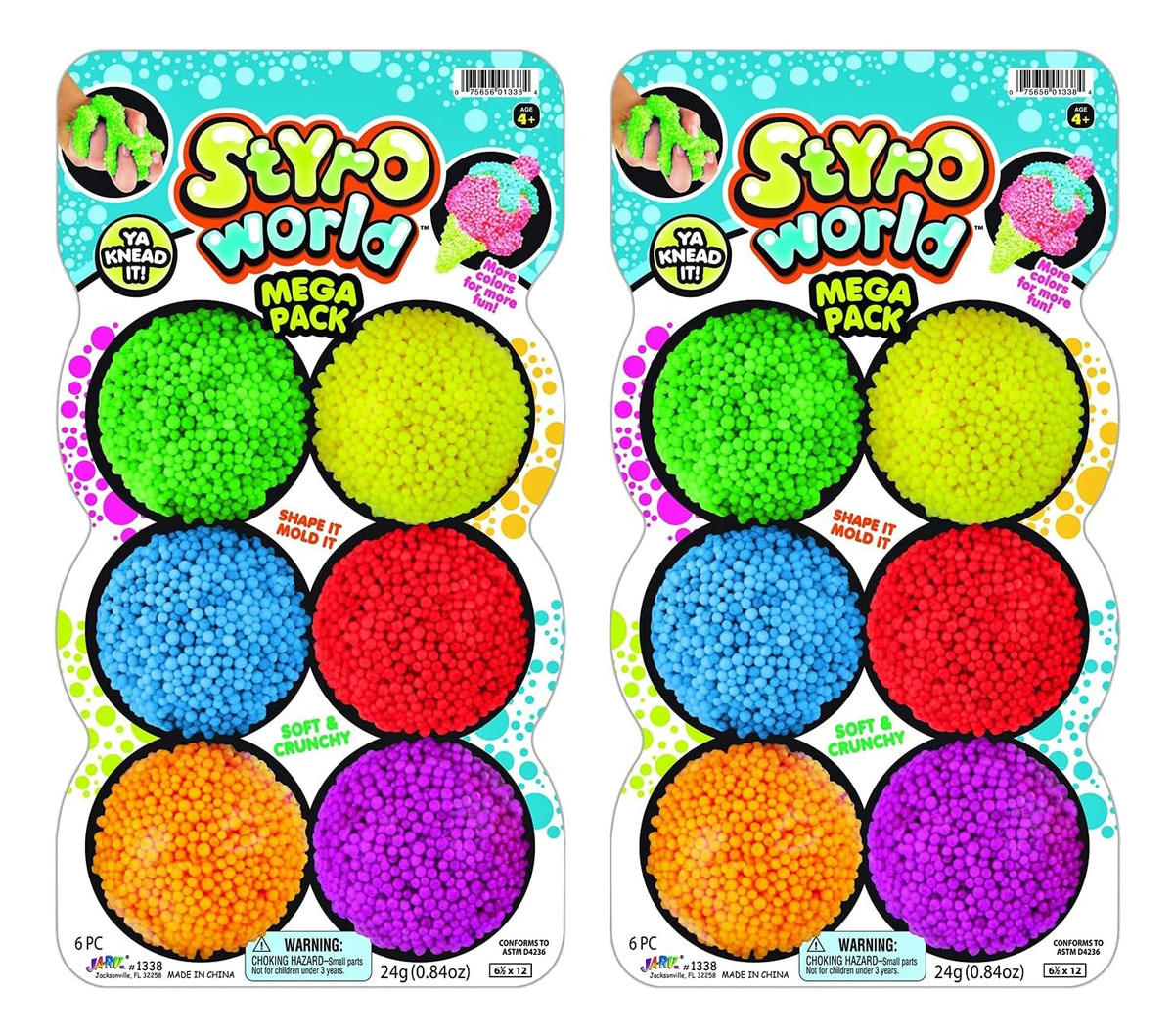 Masa Molde Bolitas Recreacion Mega Pack X6 Ja Ru Infantil Tx