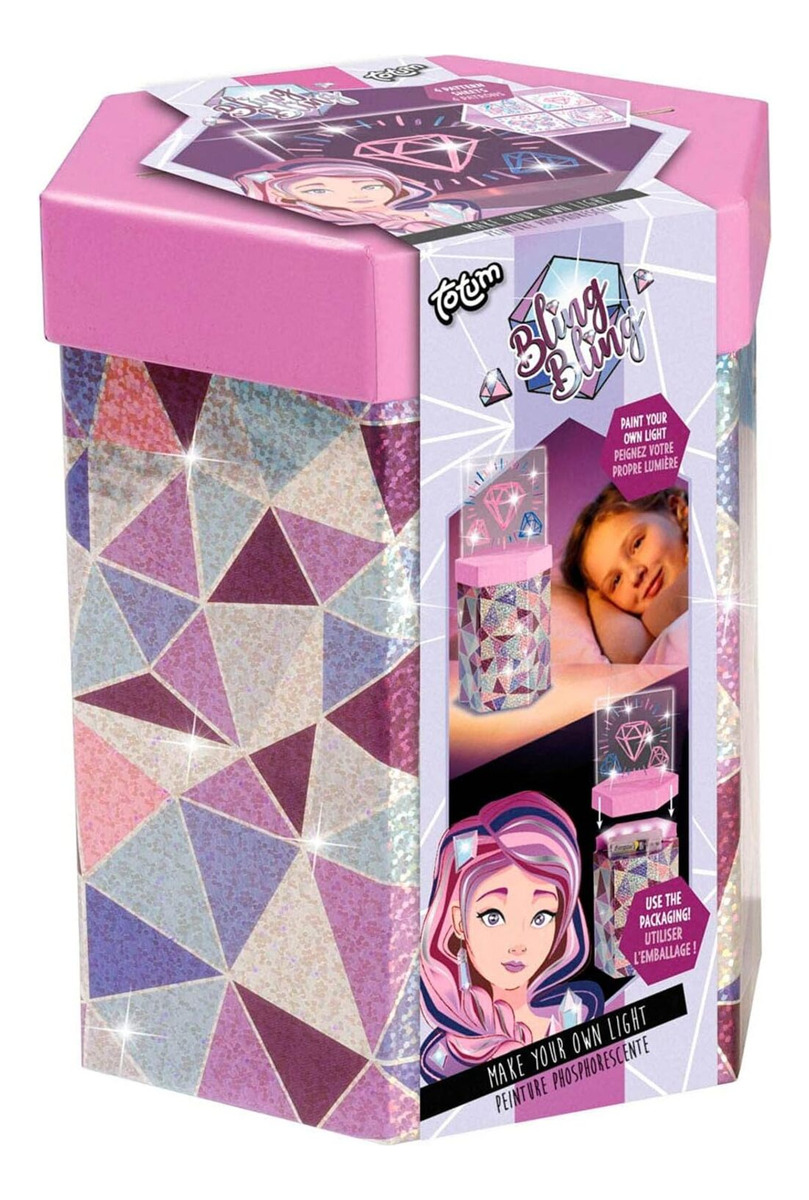 Crea Tu Lampara De Noche Set Manualidades Brillos Totum Trex