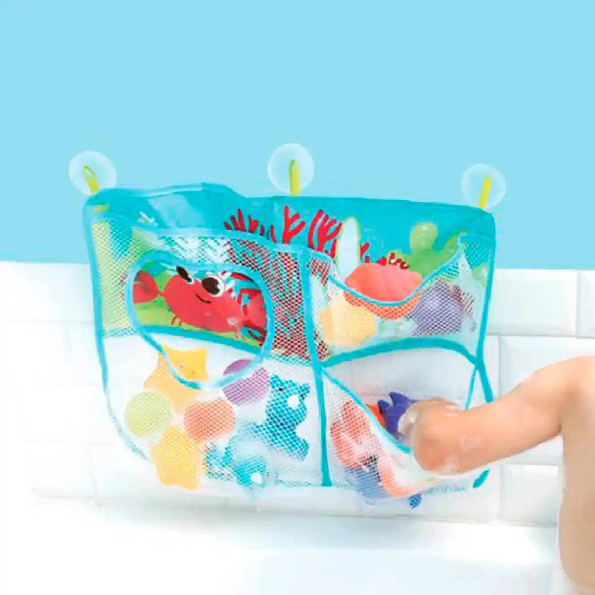 Organizador De Baño Para Bebe Ludi Diseño Cangrejo Colorido