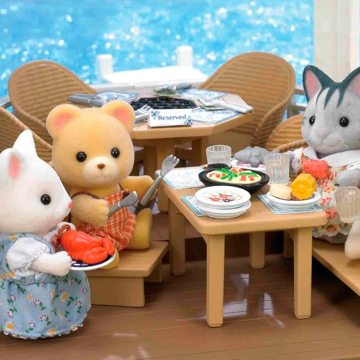 Sylvanian Families Restaurante Playa Juguete Accesorio Niños
