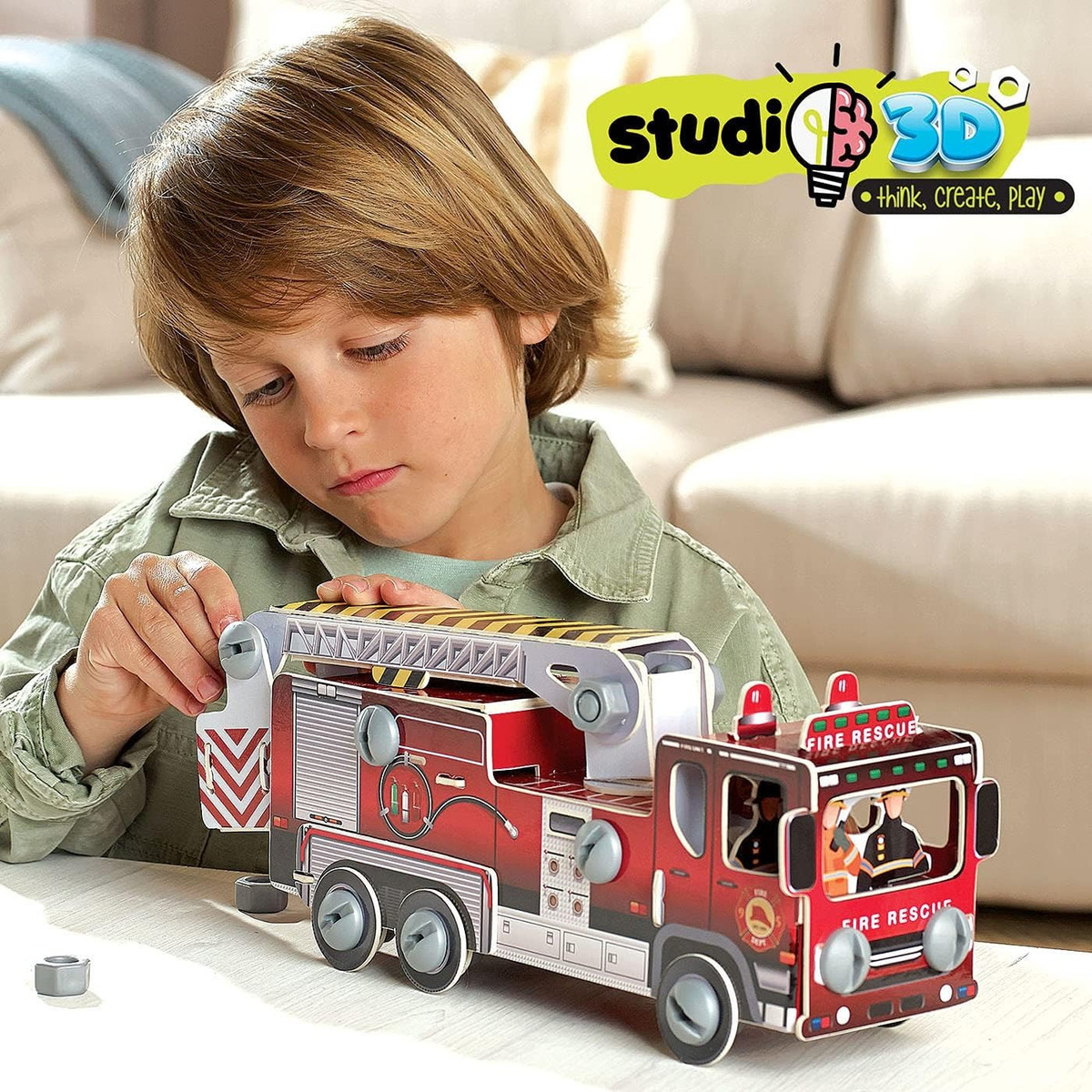 Puzzle Camion De Bomberos 3d Rompecabezas Educa Niños Trex