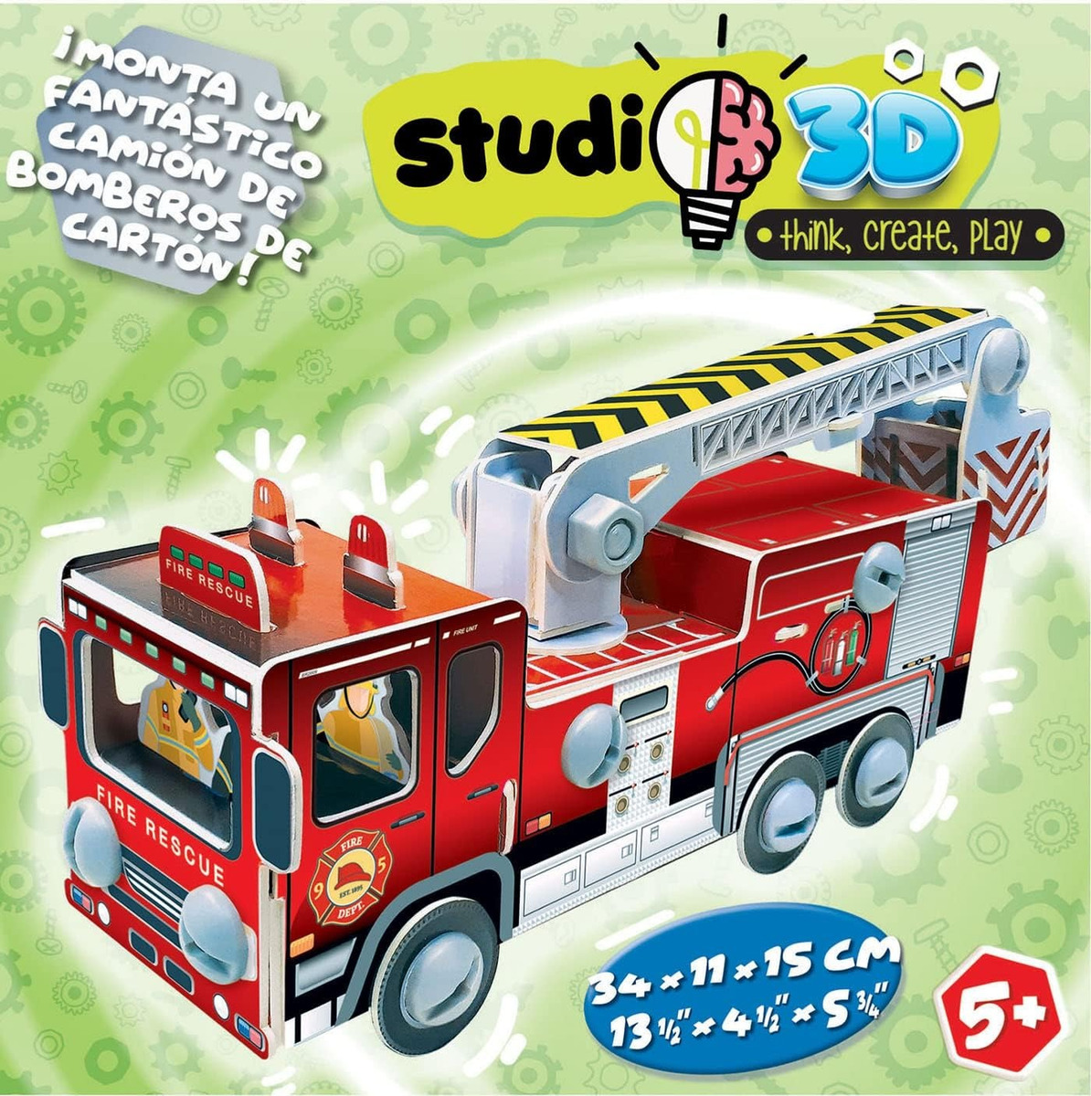 Puzzle Camion De Bomberos 3d Rompecabezas Educa Niños Trex