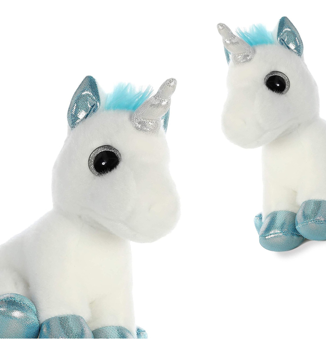 Peluche Unicornio Snowbelle Sentado Felpa Suave Aurora Trex