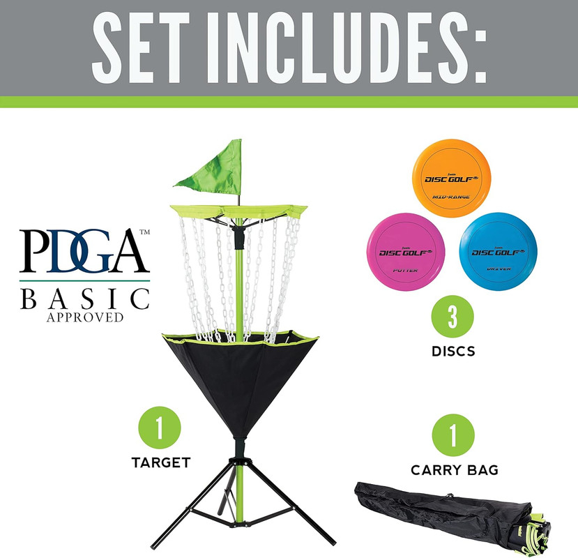 Franklin Discos De Golf Frisbee + Arco Target C/ Cadenas Tx