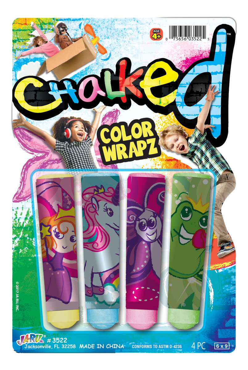 Tiza Colores Ja-ru Dibuja Imagina Juego Didactico Niños Trex