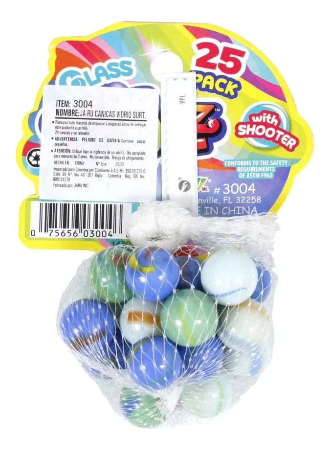Juego 25 Bolitas Canicas Vidrio Infantil Tiktok Ja Ru Trx