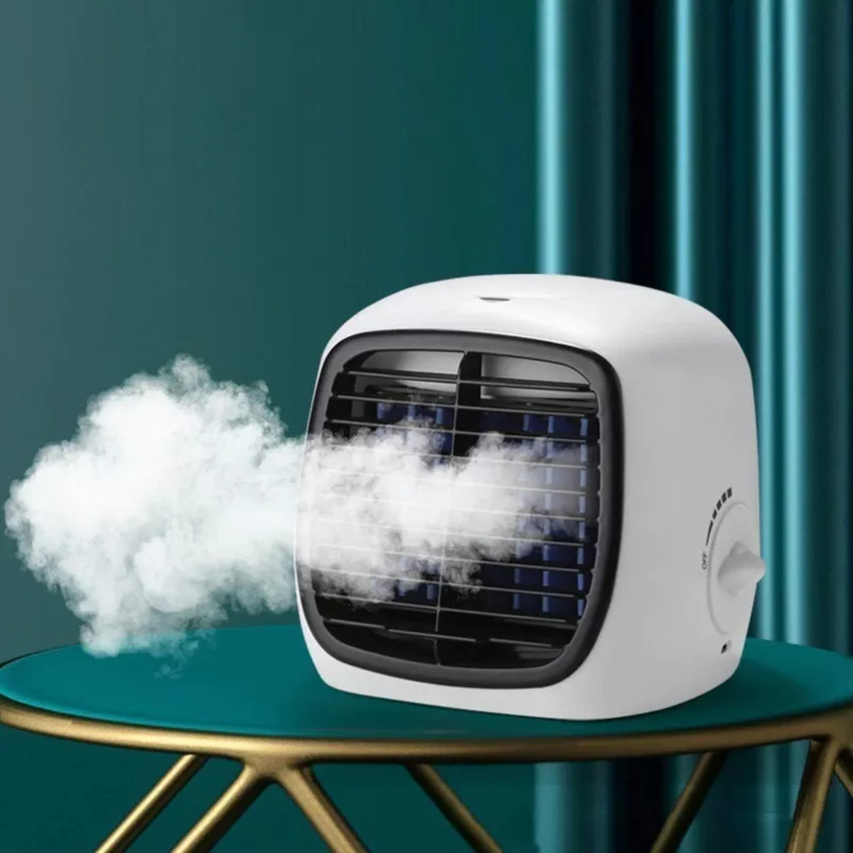 Hidro Ventilador Aire Portatil 2 En 1 Humidificador Goldtech