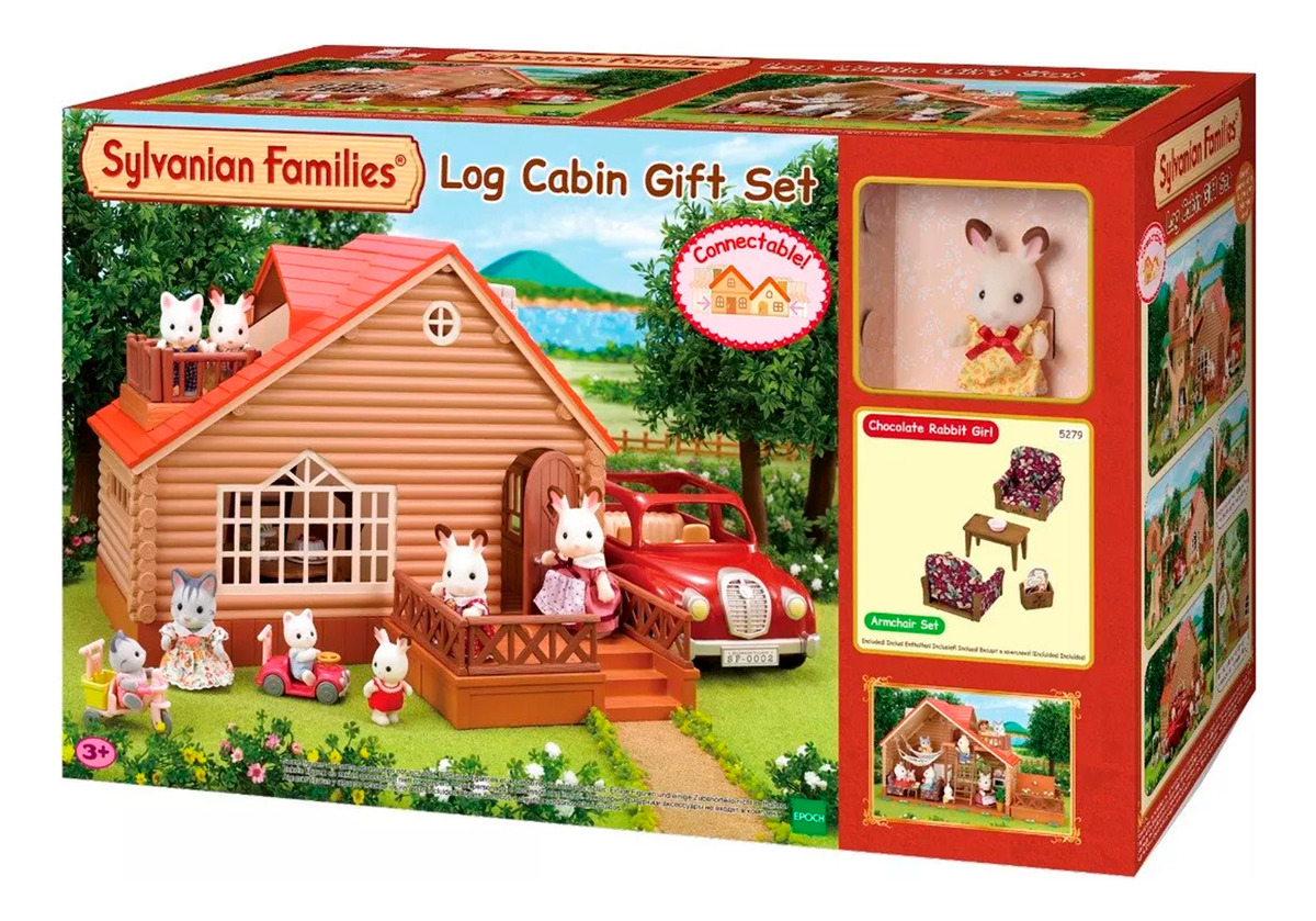 Sylvanian Families Cabaña Casa Troncos Muebles Accesorios Tx