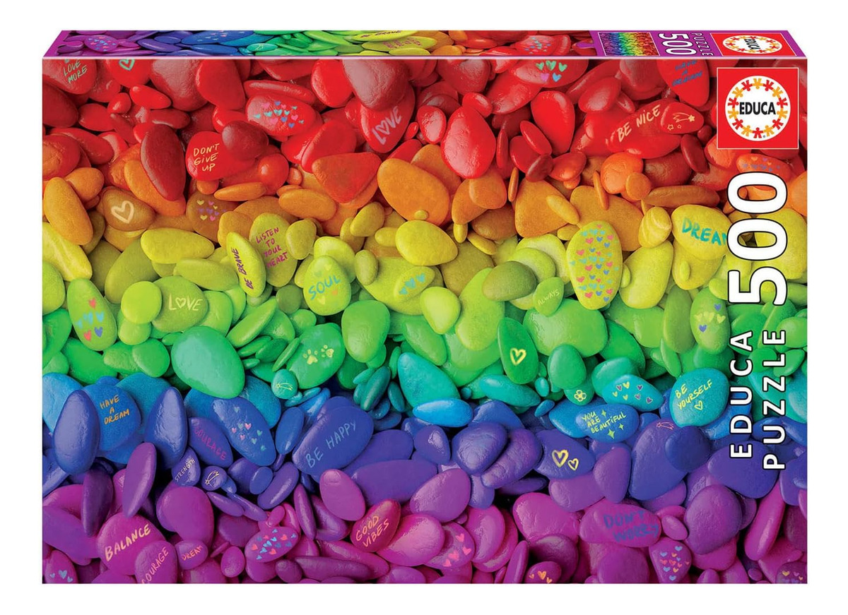 Puzzle Rompecabezas Piedras Colores Arcoiris 500pcs Educa Tx