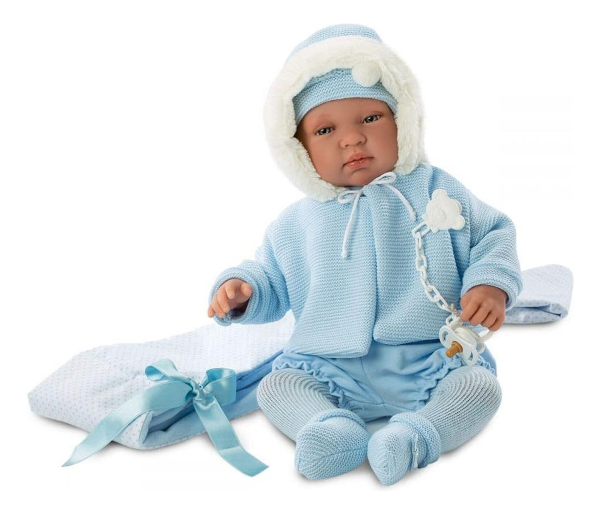 Bebe Reborn Llorens Realista Lloron Ropa + Accesorios Trex