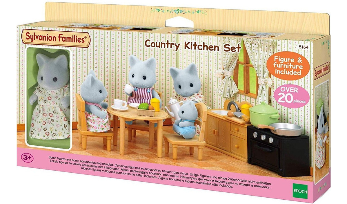Sylvanian Families Set Muebles Cocina + Figura Juguete Niños
