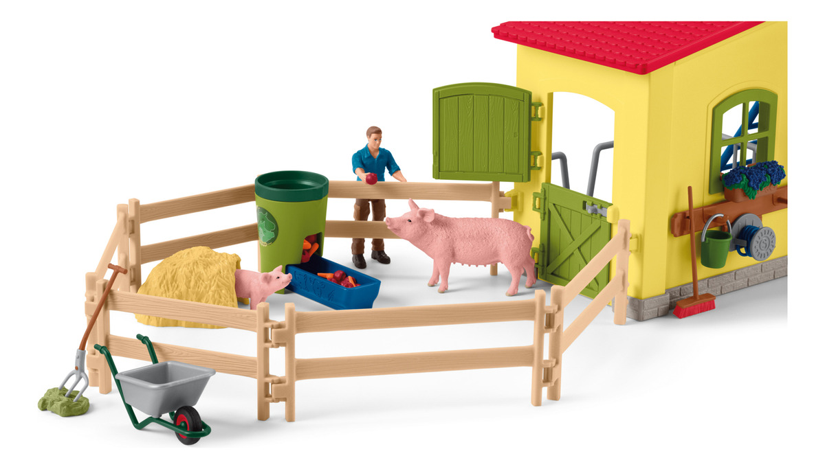 Establo Granero Animales Accesorios Farm World Schleich Tx