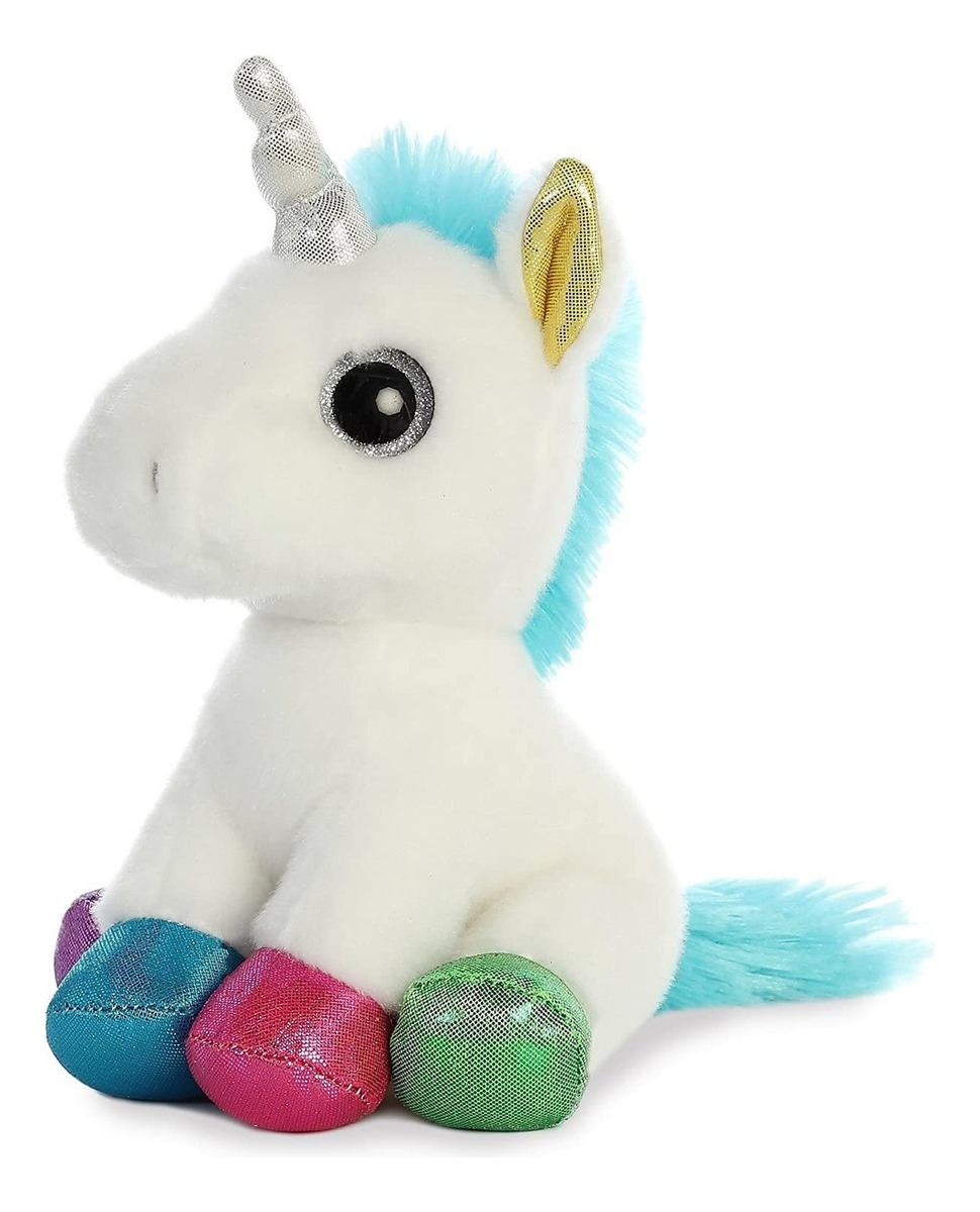 Peluche Aurora Unicornio Jewel Arcoiris Felpa Lindo Trex