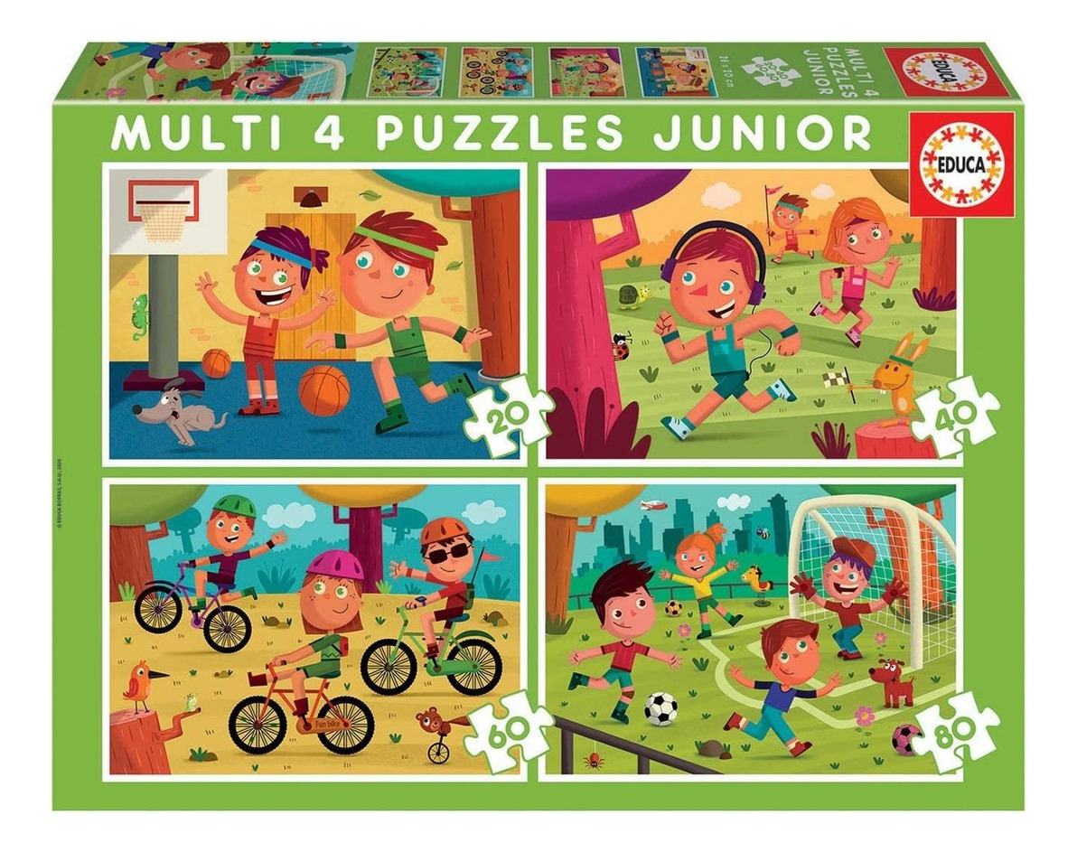 Set Puzzle Deportes Futbol Rompecabezas Niños Educa Trex
