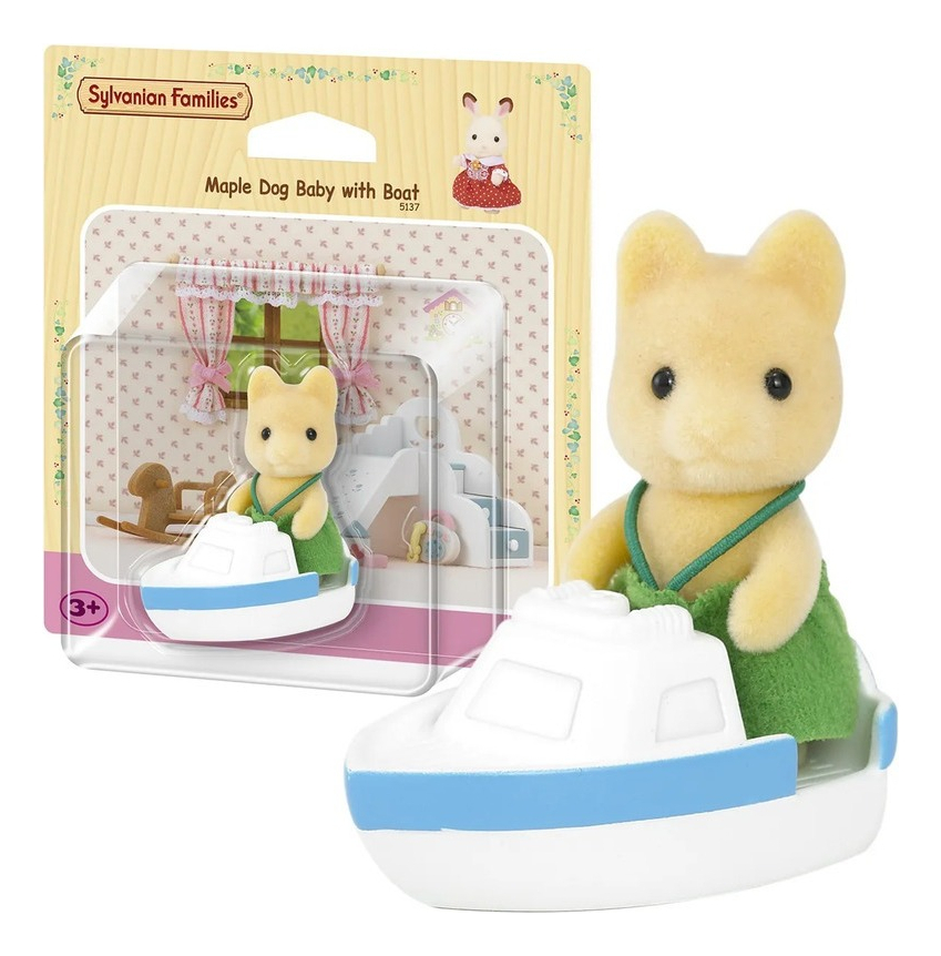 Sylvanian Families Bebé Perro Con Barco Juguete Niños Tx