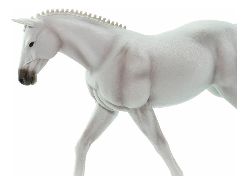 Yegua Blanca Trakehner Safari Figura Muñeco Realista Trex