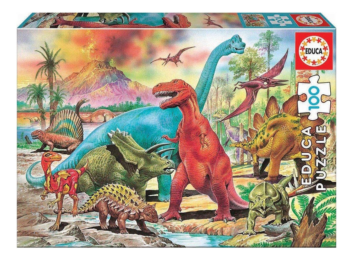 Puzzle 100 Piezas Dinosaurios Rompecabezas Niños Educa Tx