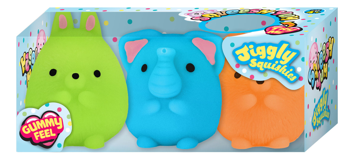Ja Ru Squishy Mochi Kawaii Trex 3 Unidades Redondo