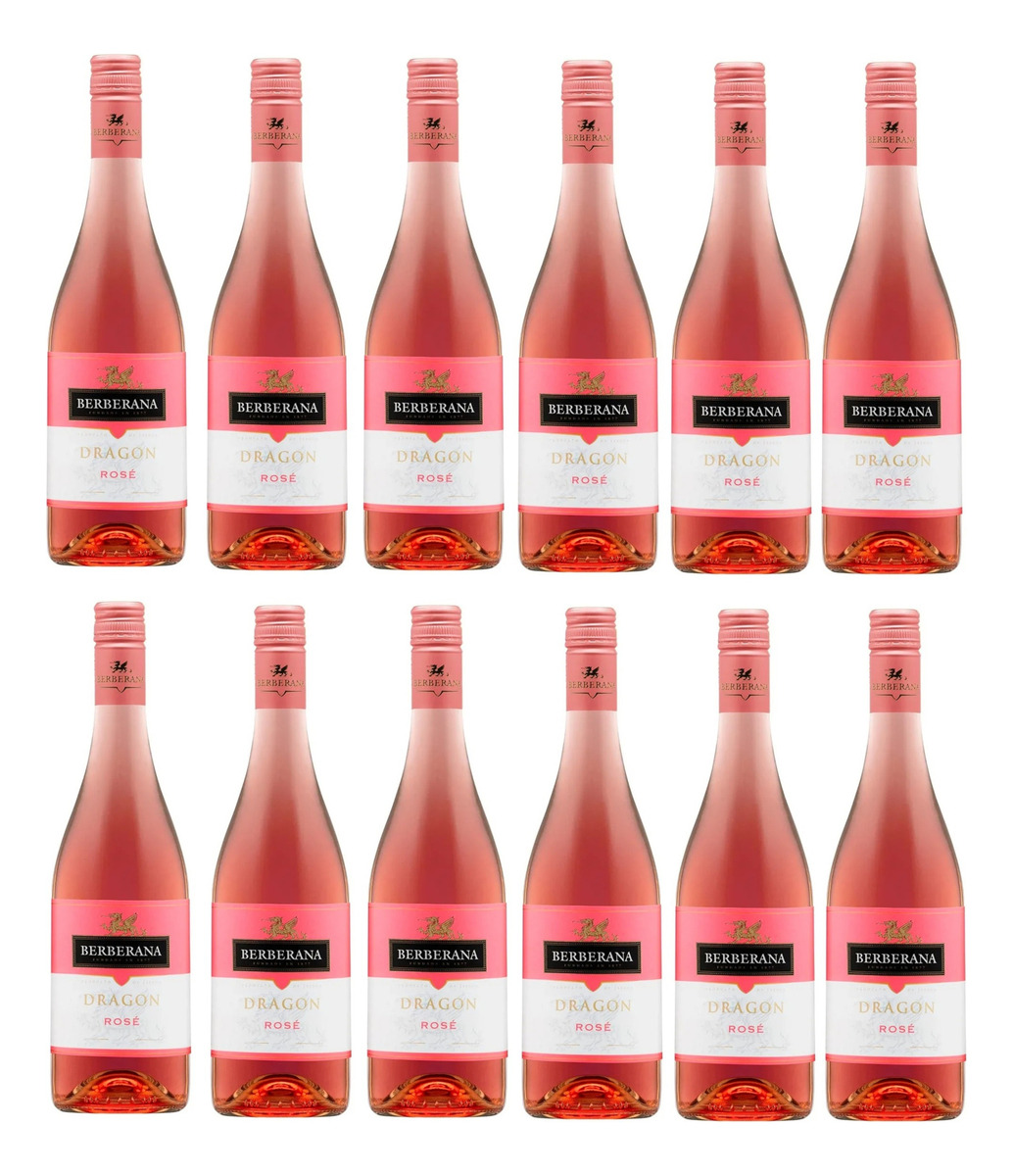 Vino X12 Dragon Rose Berberana Botella 750 Ml Calidad Trex