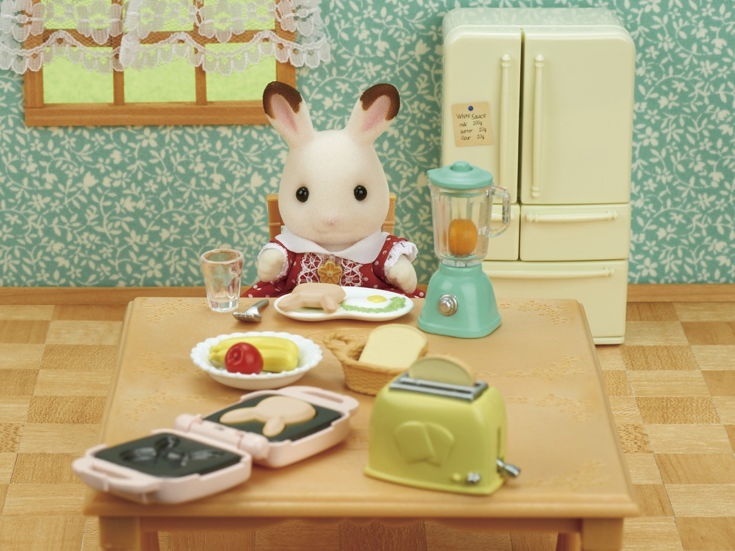 Sylvanian Families Set Desayuno Accesorios Cocina Vajilla Tx