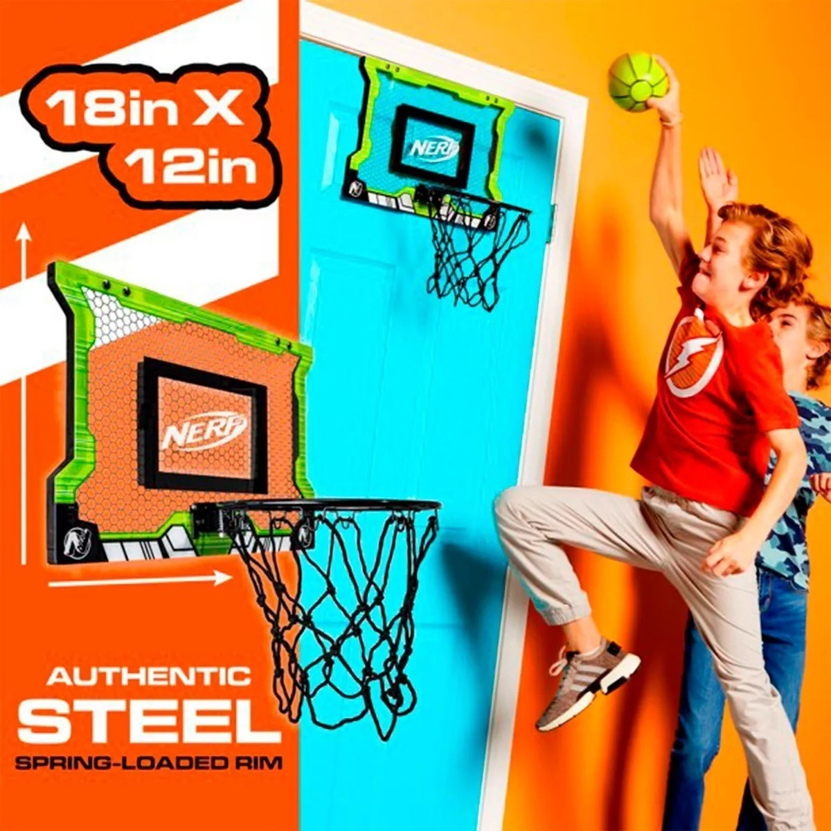 Aro De Basketball Tablero + Red + Pelota Nerf Franklin Trex