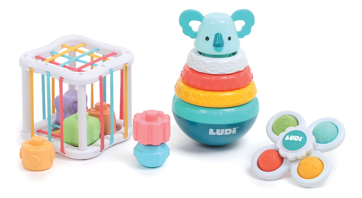 Pack Juego Para Bebe Infantil X3 Manipulacion Ludi Sensorial