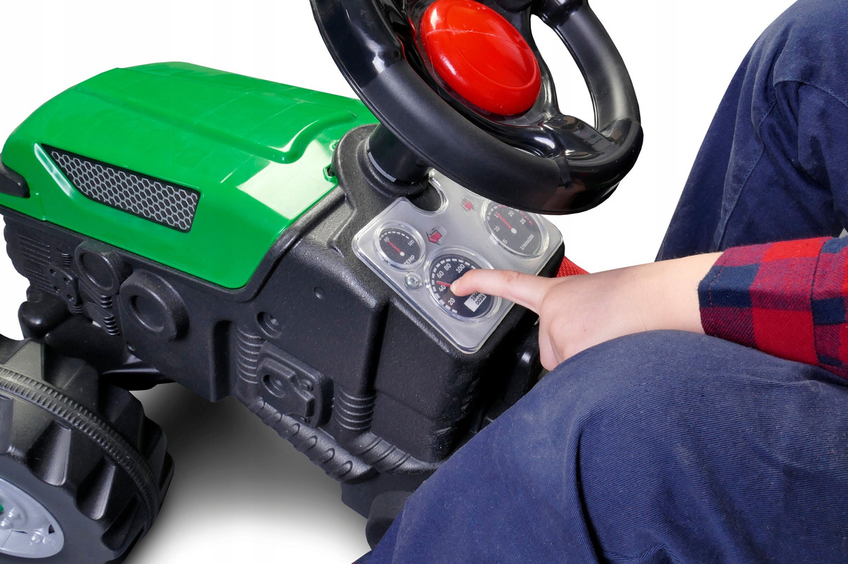 Auto Tractor Con Zorra Remolque Pedal Infantil Niños Pilsan