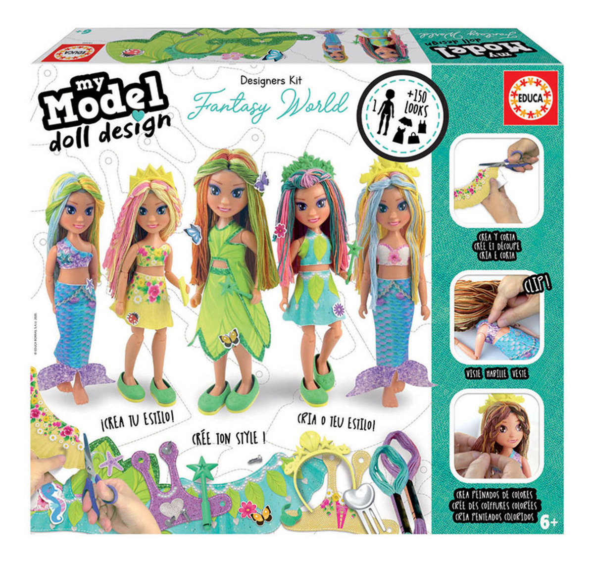 Juego My Model Crea Bestidos De Fantasia + Muñeca Educa Trex