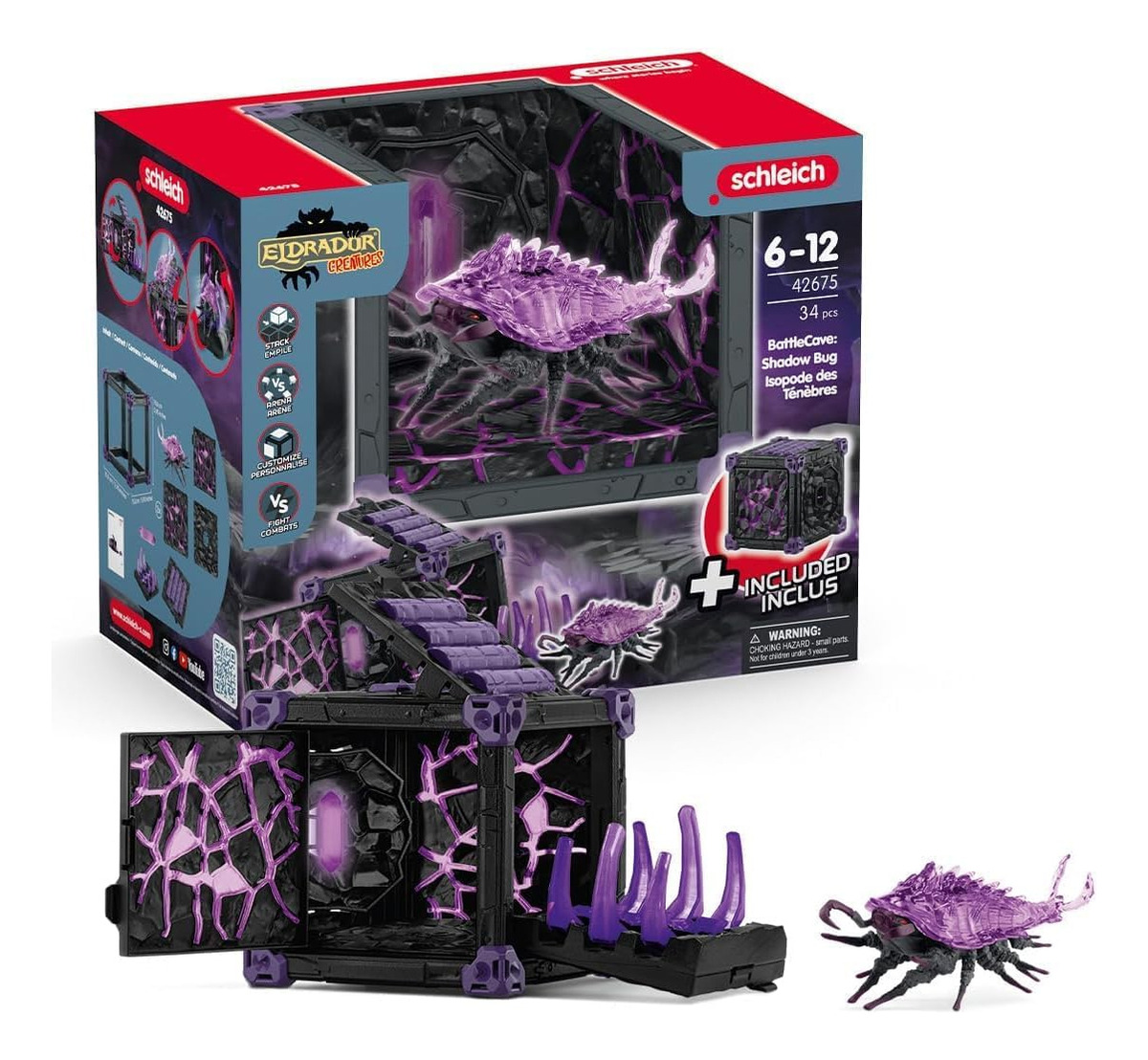 Set Figuras Jaula Monstruos Isopodo Sombra Eldrador Schleich