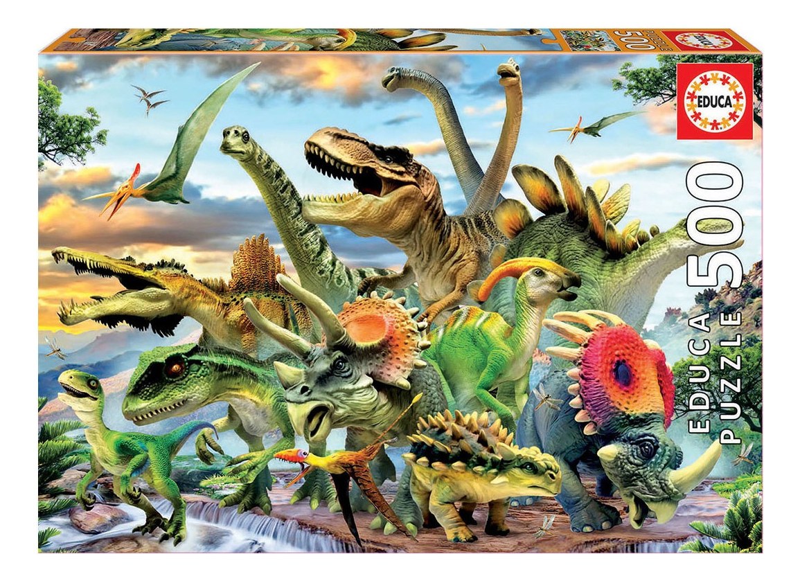 Rompecabezas Puzzle Educa Dinosaurios Prehistoria 500 Piezas