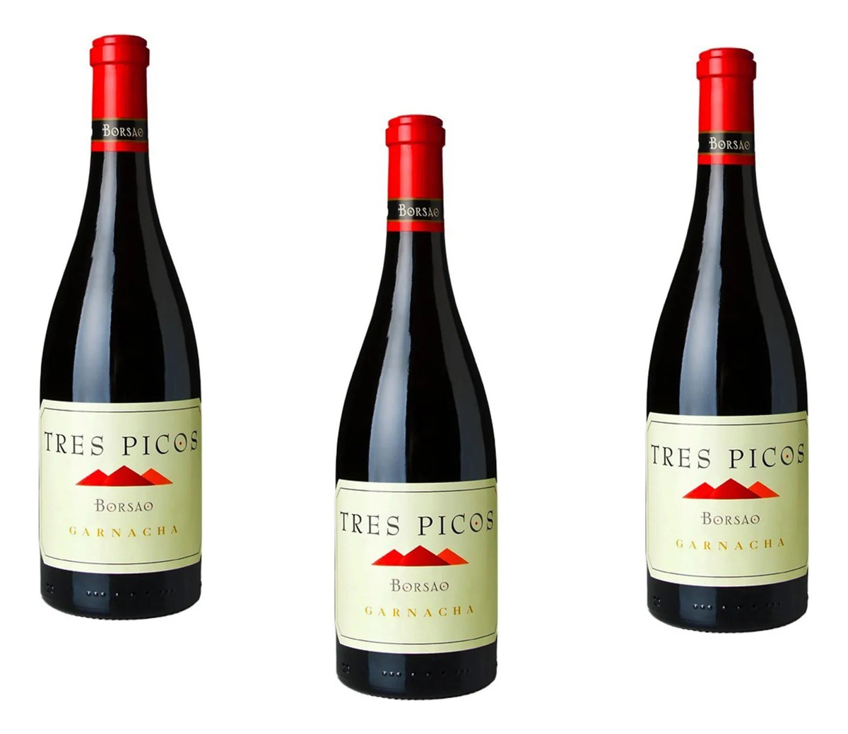 Combo X3 Vino Borsao Tres Picos Garnacha Reserva Tinto 750ml