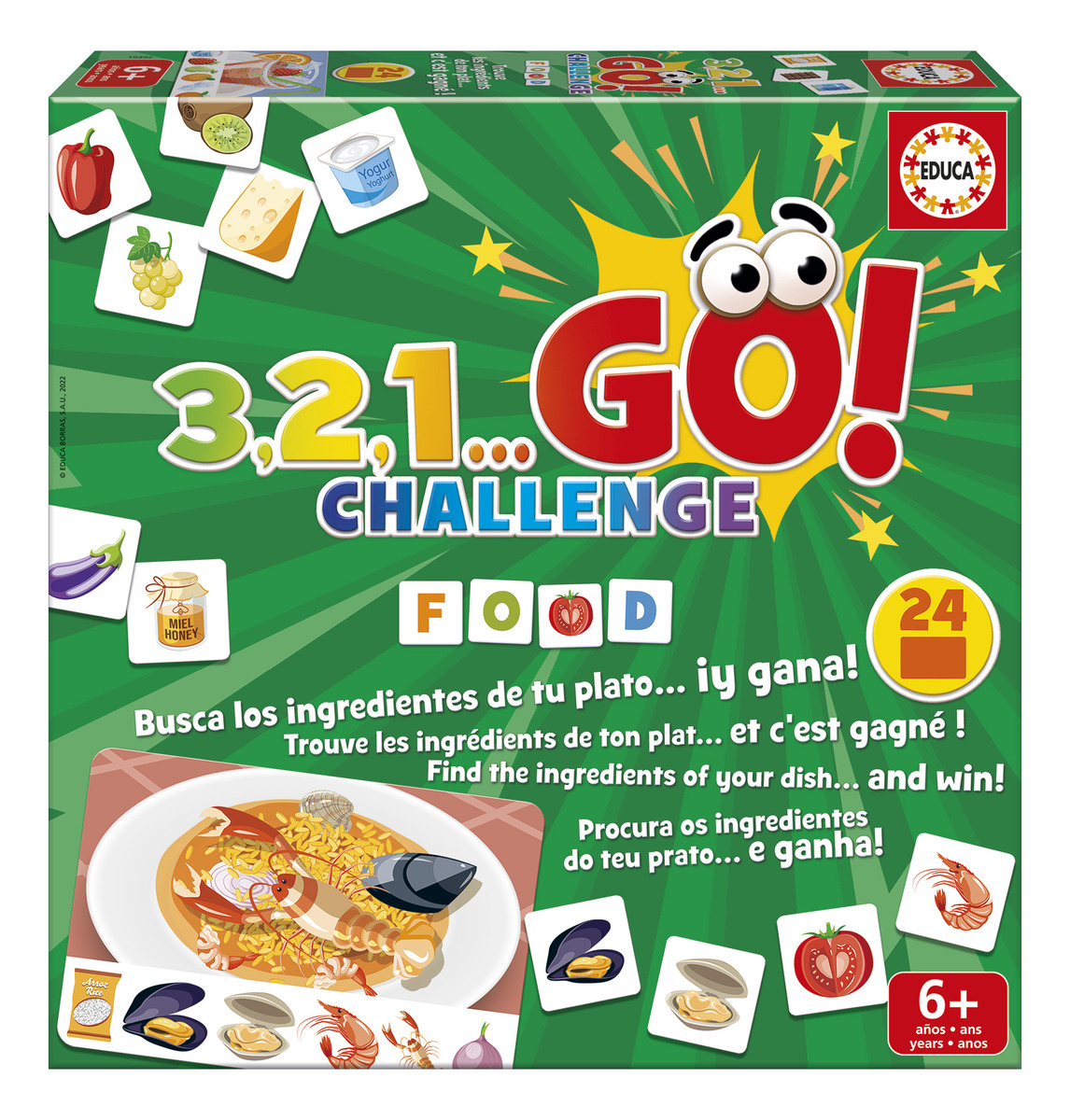 Juego Infantil 3, 2, 1... Go! Busca Ingredientes Educa Trex