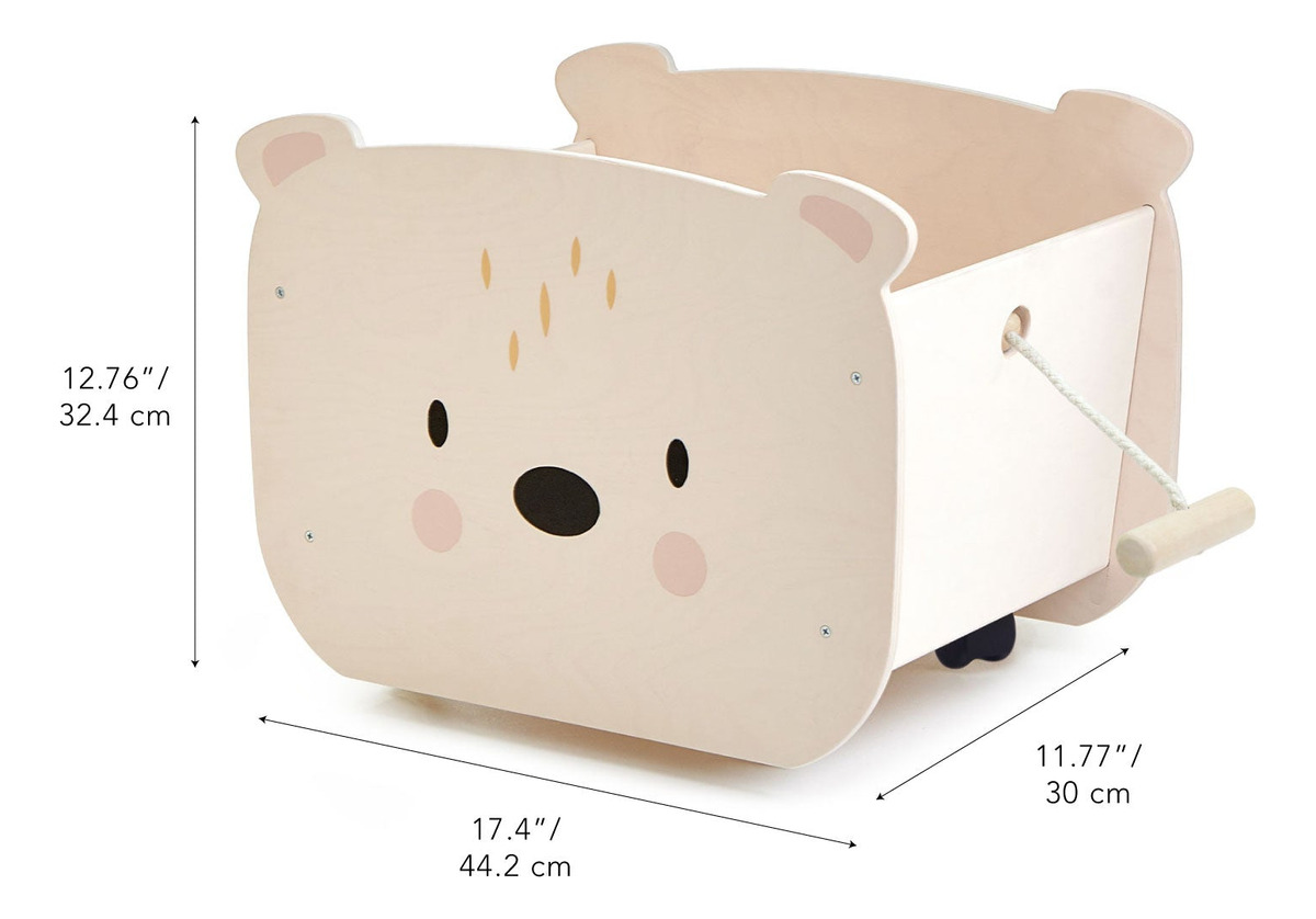 Tender Leaf Toys Cajón Con Ruedas Para Juguetes Madera Trex®