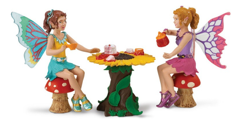 Set Fiesta Reunión Té Hada Safari Figura Muñeco Realista Tx